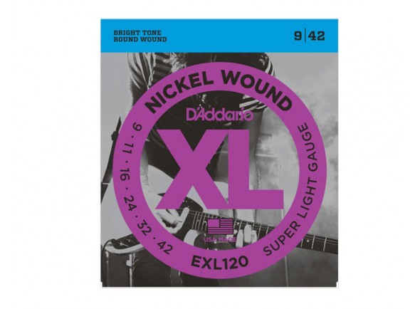 D´Addario Jogo de Cordas EXL-120 009 para Guitarra Eléctrica D´Addario Jogo de Cordas EXL-120 009 para Guitarra Eléctrica